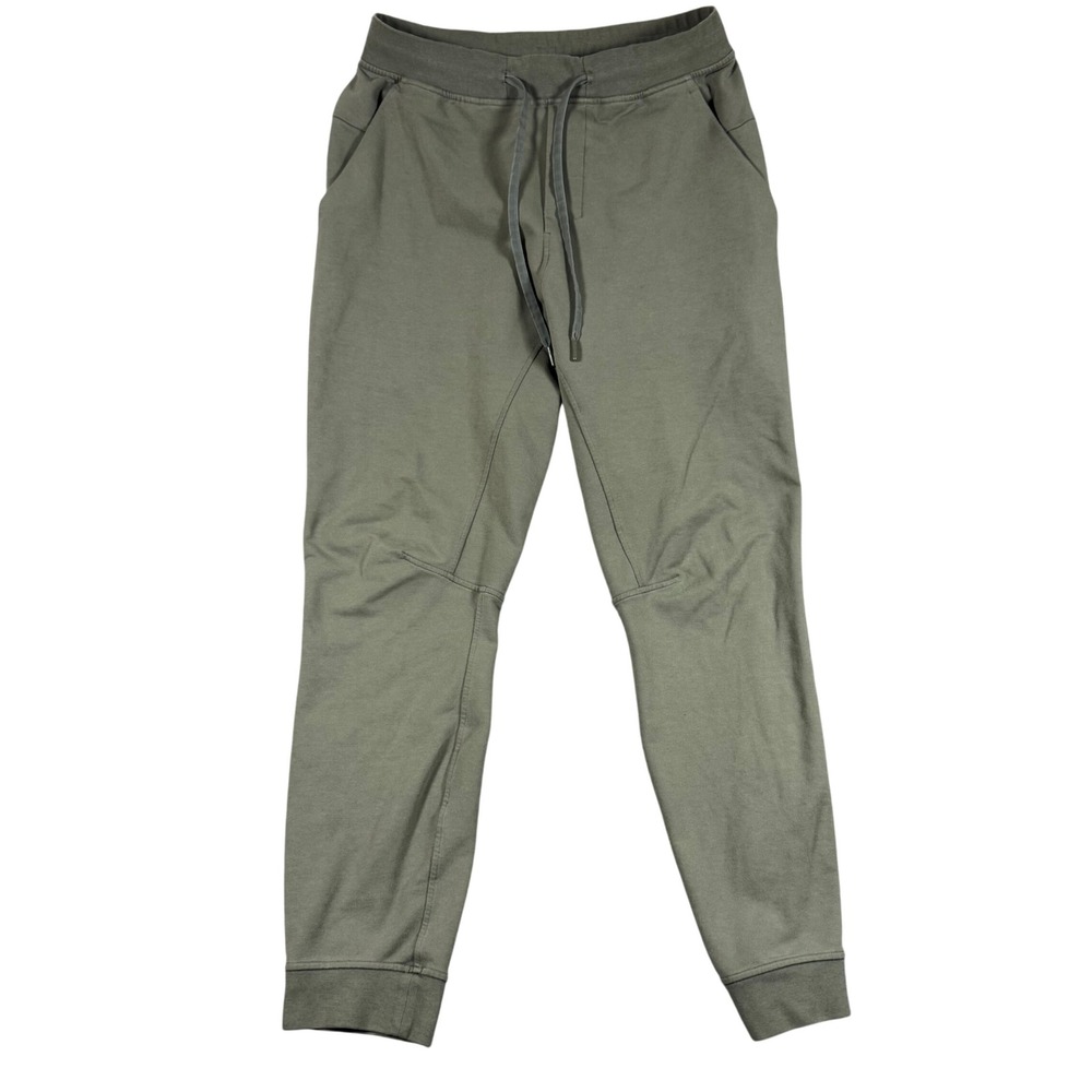 Lululemon City Sweat Joggers Mens M Olive Green Tapered French Terry Pants